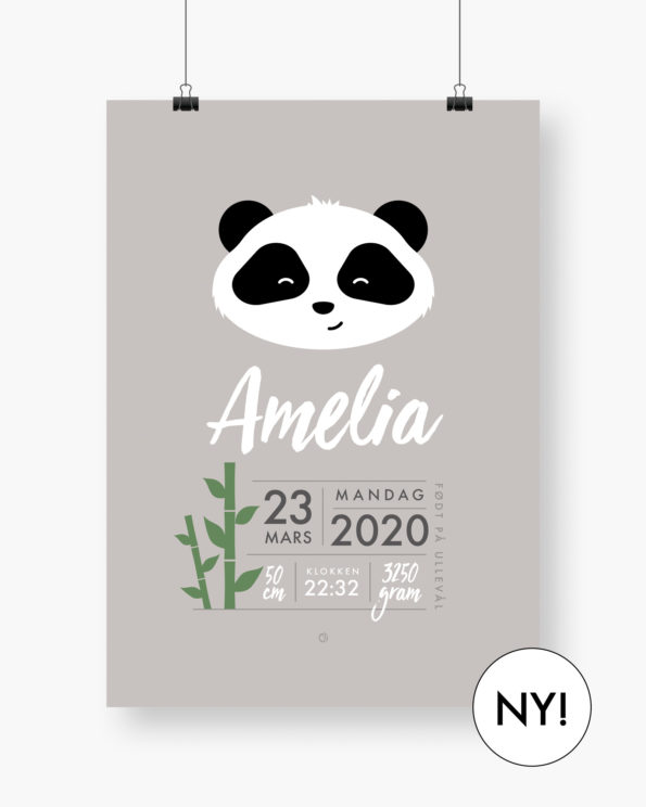Minimals Panda - Warm grey